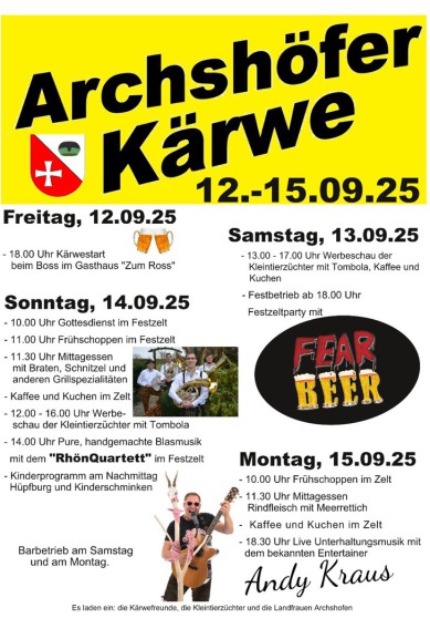 Programm Kärwe 2024